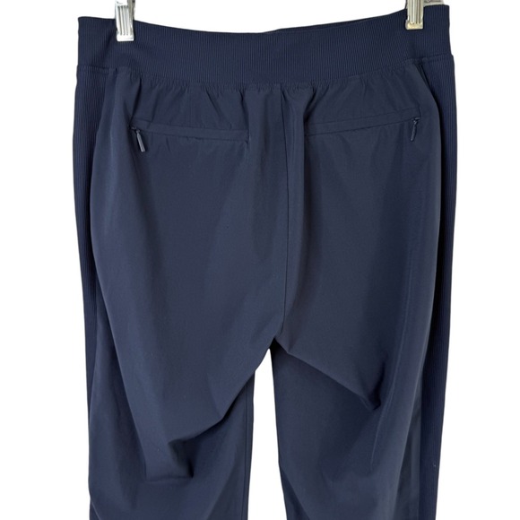 Athleta Navy‎ Lightweight Jogger Pants Sz 6 Ribbed Side Panels Travel Athleisure - Picture 6 of 12